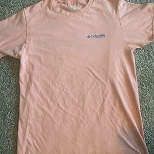 Columbia Light Coral Tee with Blue Logo